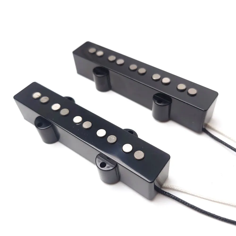 

5 String Bass Guitar Alnico 5 Pickups Neck Bridge Single Coil Pickups Set For Bass Guitars Replacement Parts