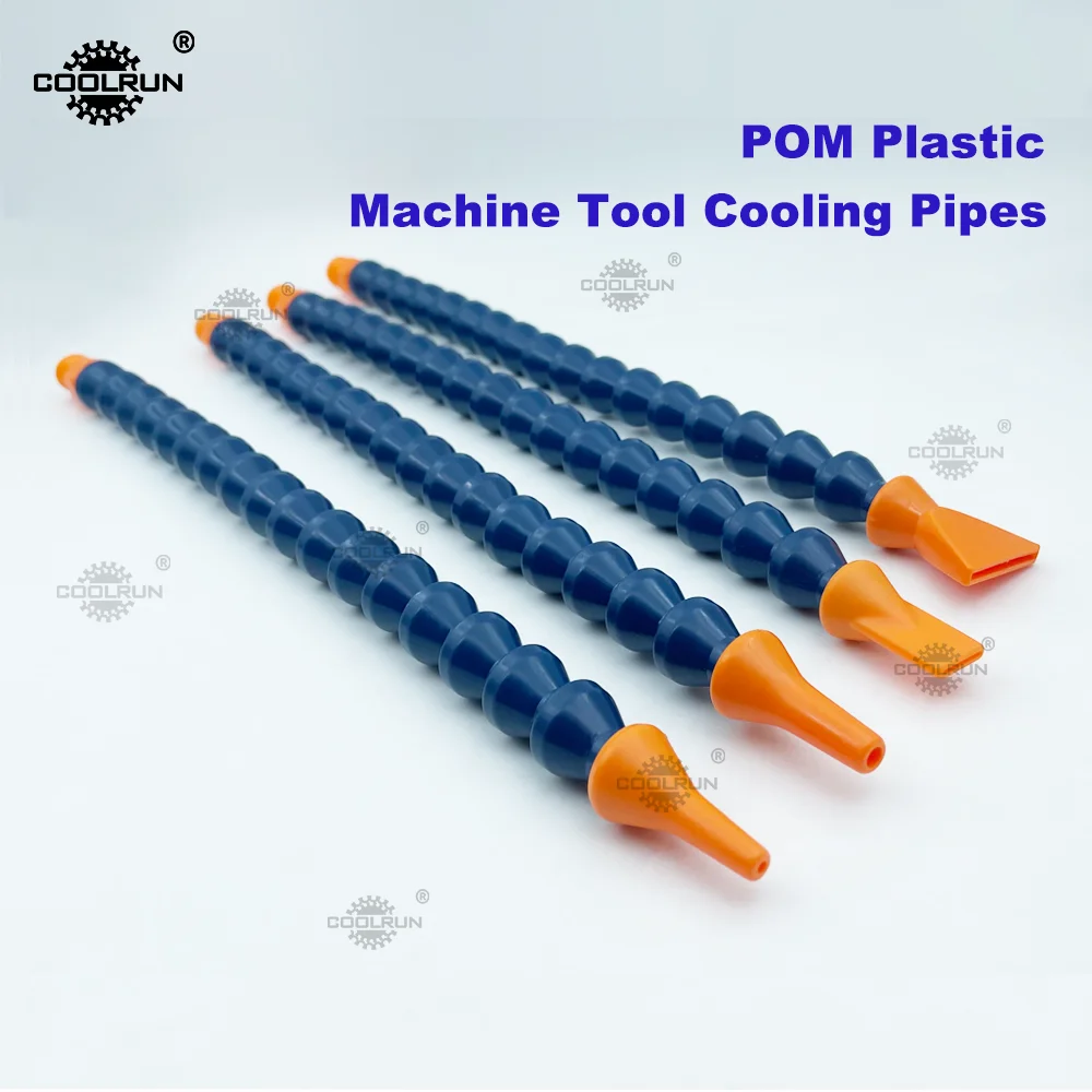 1/4'' Male Thread 200mm~500mm POM Plastic Machine Tool Cooling Pipes Plastic Flexible Water Oil Coolant Pipe Hose