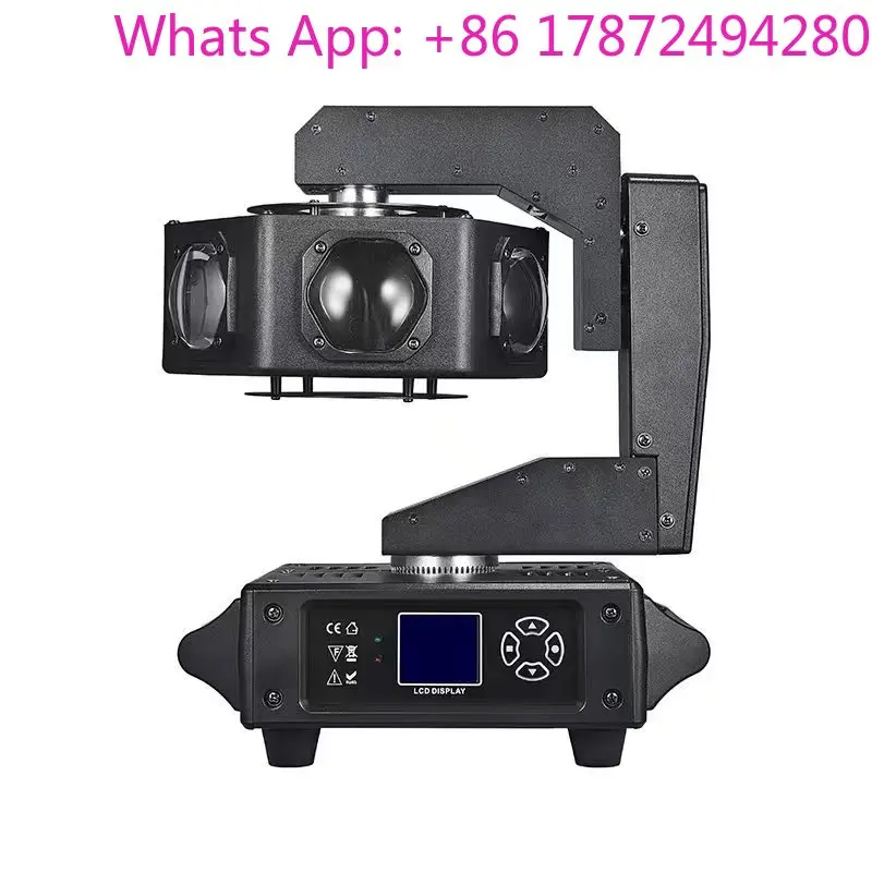 Kinusdjs 240W Beam Moving Head DJ Light 6LEDs RGBW 360° Rotating Stage Lights DMX512 for Disco Wedding Party Live Show Bar