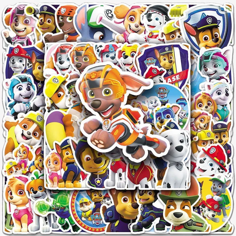 

10/30/50pcs Cool Paw Patrol Cartoon Stickers Decal Laptop Motorcycle Phone Planner Water Bottle Classic Toy Sticker for Kid Gift