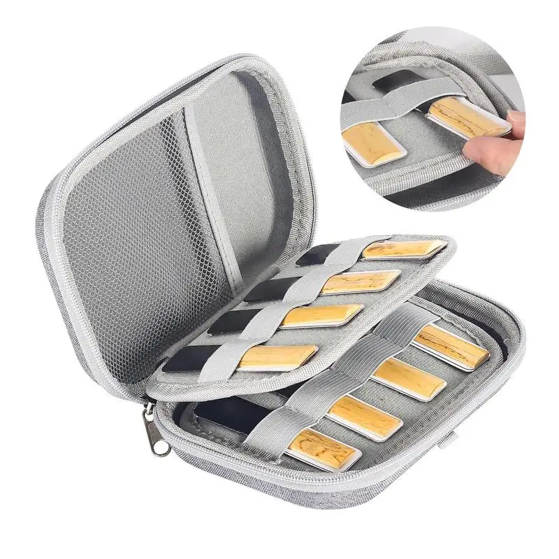 Saxophone Reeds Case 20 Pcs Clarinet Reed Storage Guard Saxophone Reed Case Drop Proof Large Capacity Holder Box Clarinet Reed