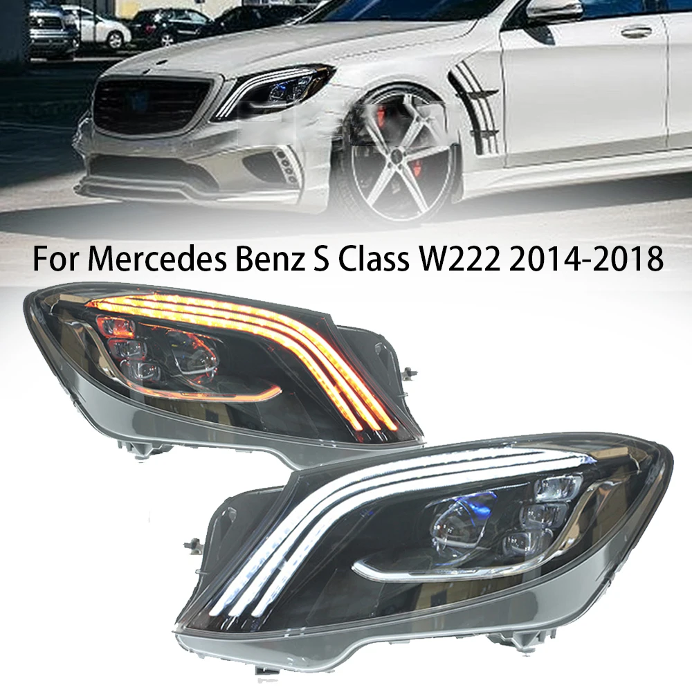 

Car Lights For Benz W222 2014-2018 S320 S400 S350 Upgrade 2018 Newest Maybach Design LED Auto Headlights Assembly Accessories