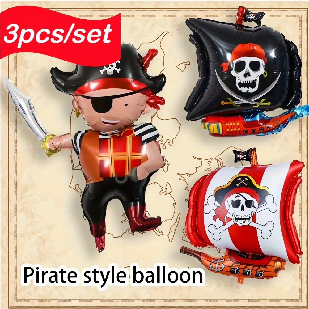 3Pcs Cartoon Pirate…