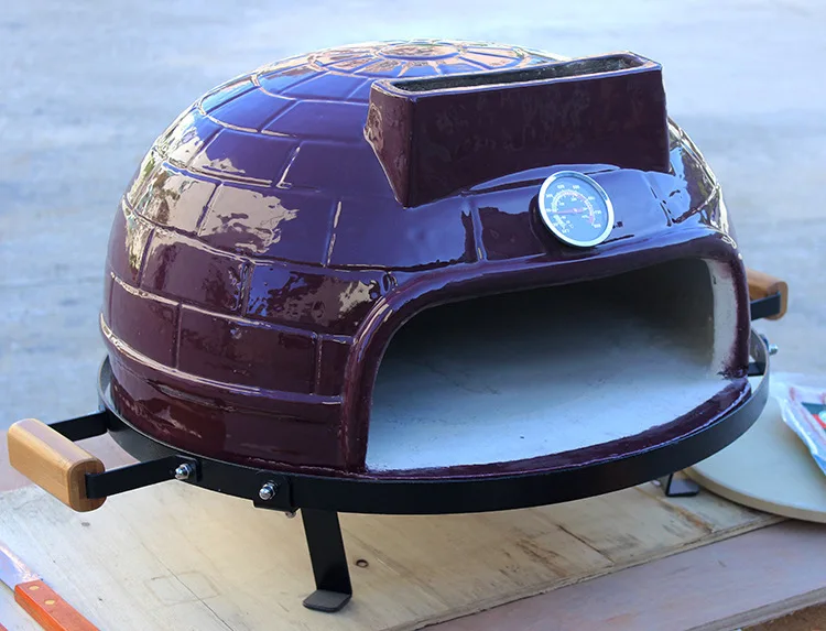 شواية شواء خارجية من السيراميك لسطح المكتب من نوع المدخنة الخارجية #3