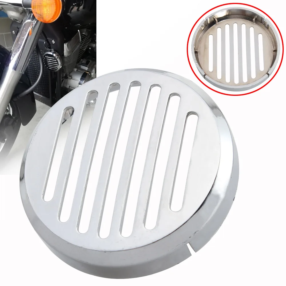 Para Honda Shadow Aero Spirit Sabre Aero ACE VLX VT600 750 1100 motocicleta la mayoría de 3-1/2 "cuernos redondos cubierta de bocina ranurada para motocicleta