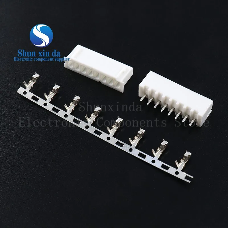 100Pcs XH2.54 2/3/4/5/6/7/8Pin Terminals Plastic Shell Male Plug Female Socket Wire Connector 2.54MM 2P 3P 4P 5P 6P 7P 8P JST