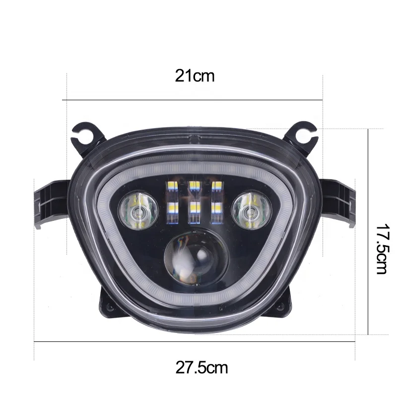 Black LED front headlamp Motorcycle DRL Headlight Head light For Suzuki Boulevard M109R