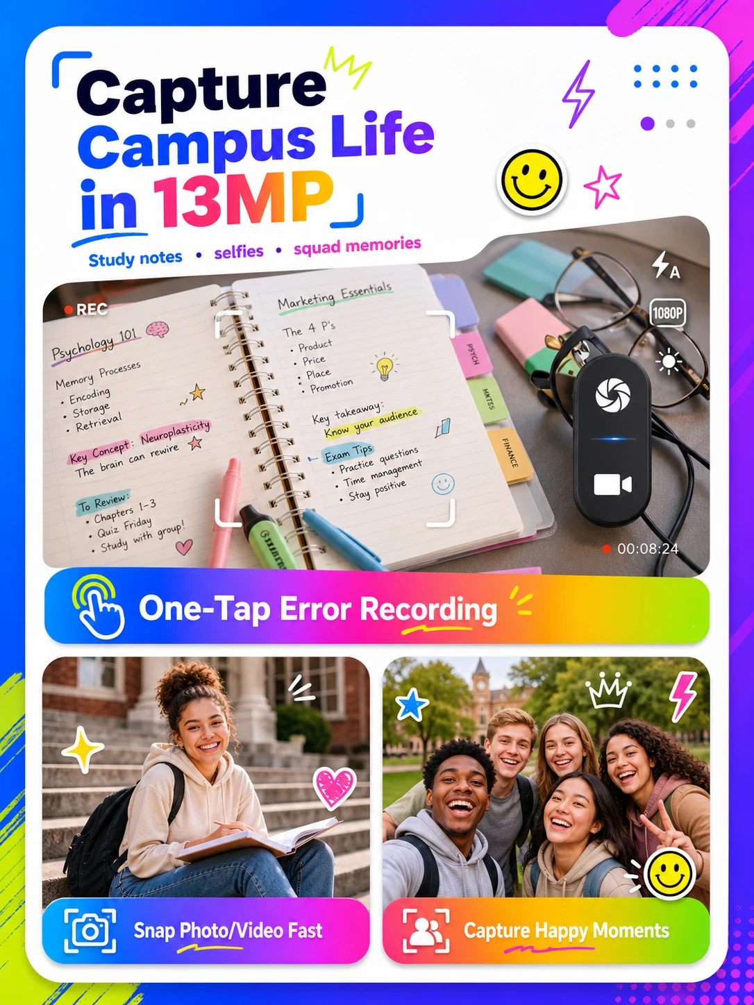 Famue MP4 MP5 Player für Studenten WiFi Bluetooth Video E-Book Kamera PMP Tragbarer Mediaplayer Touchscreen Musikplayer Gerät – Detail 5