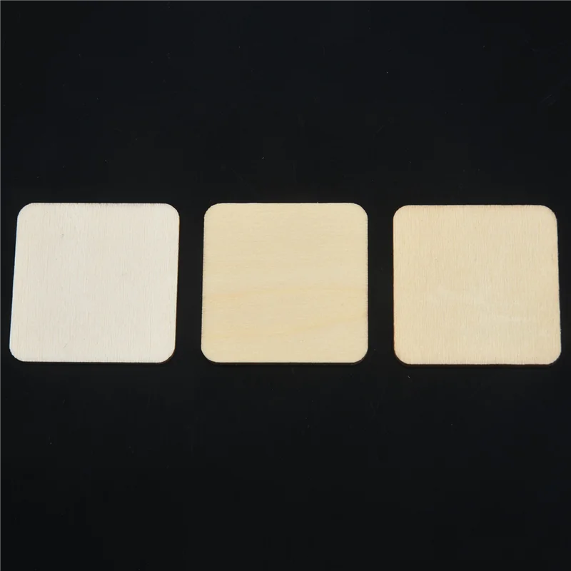 200 DIY Square Decorative Wood Slices