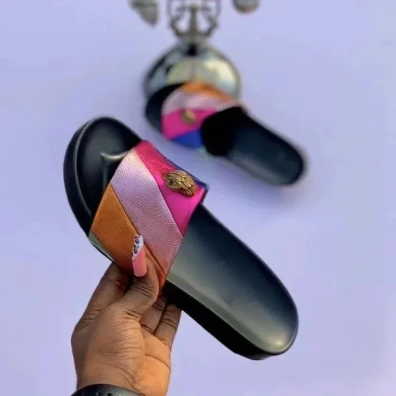 

Luxury Designer Women Shoes Soft Sole Slipper Summer New Large Outwear Colorful Engle Head Thick Sole Slipper