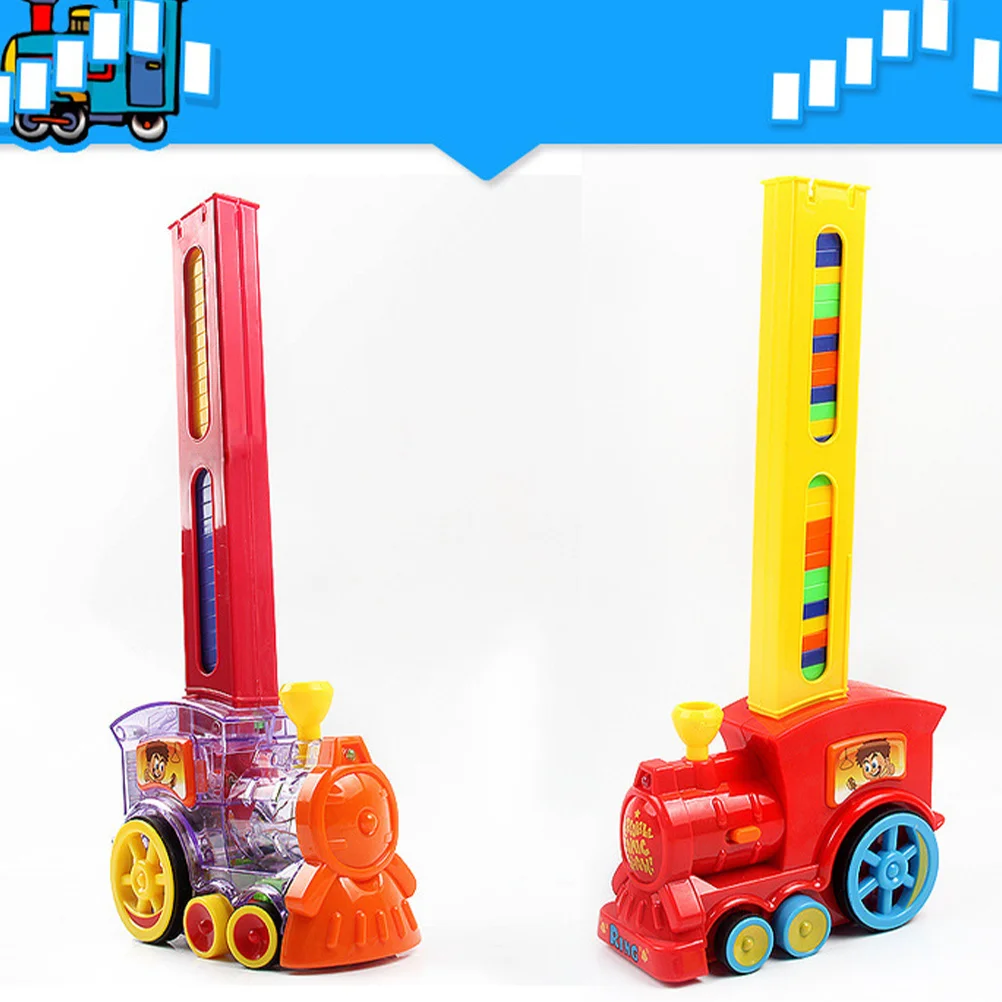 

Electric Train Dominant Wooden Domino Educational Toys Automatic