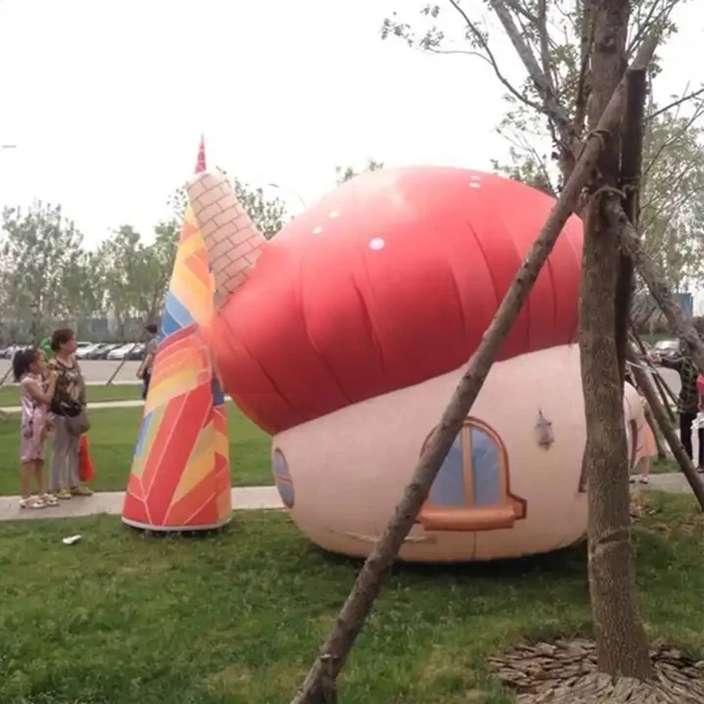 Mushroom Decoration Giant Inflatable  Inflatable Mushroom House Tent For Fantasy Event Outdoor Wonderland Party