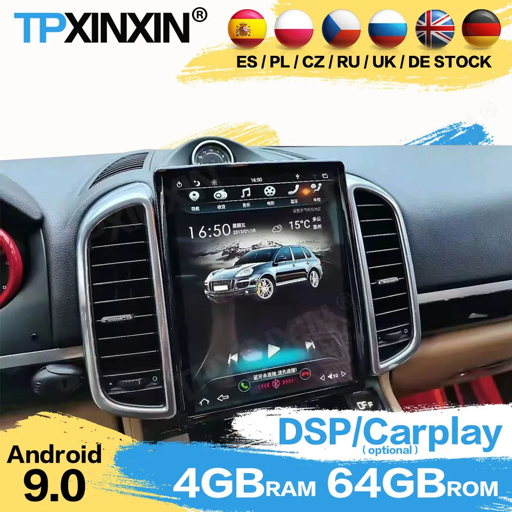 

Tesla Радио стерео экран приемник Android 9 для Porsche Cayenne 2010 2011 2012 2013 2014 2015 2016 2017 GPS Navi IPS головное устройство