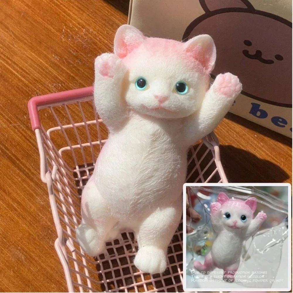 Nouveau jouet à presser chat TPR, dessin animé, soulagement du Stress, jouet anti-Stress, Surface douce, poupée Mochi Squishy, cadeaux pour enfants