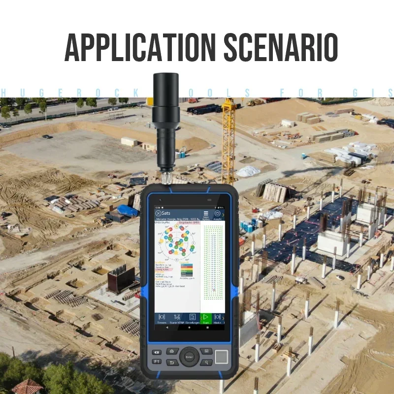 Hot SalesG60M RTK Reference Station Industrial Handheld Rugged Touch Screen 4G LTE AntennaAndroid Integrate Measuring GNSS Recei