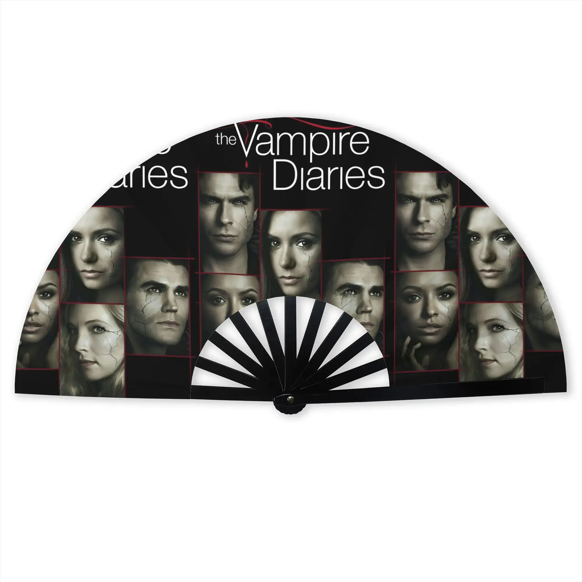 Personalised  The Vampire Diaries Promotional Gift Hand Fan Event Souvenir  Durable Folding Fans Unique Bulk Pack Fan