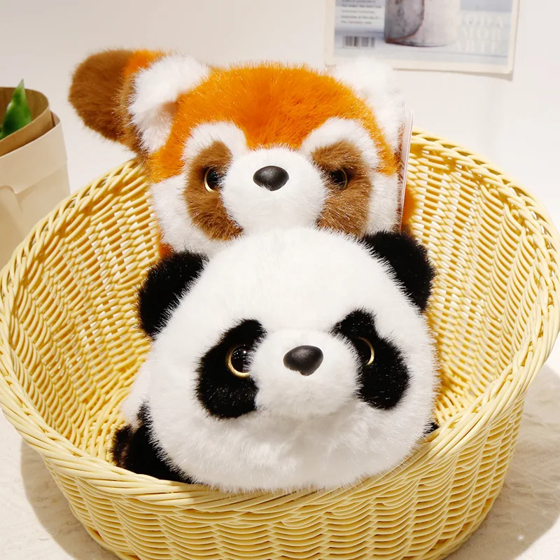 Bambola Panda rosso peluche accovacciato e simulato trasformazione in una grande bambola di procione cuscino per dormire bambola regalo di compleanno