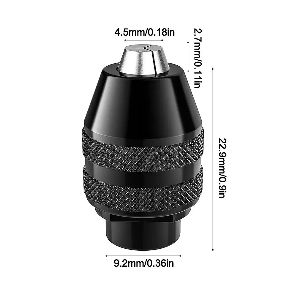 Mini Rotary Tool Chuck Alloy Three-Jaw Structure Keyless Drill Chuck Adjustable Clamping Rotary Tool Accessories
