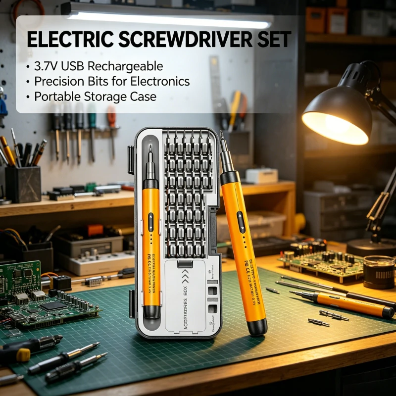 Electric Screwdriver Set Precision Power Tool Kit Rechargeable Wireless Mini Small Bits for Mobile Cell computer Repair CRV