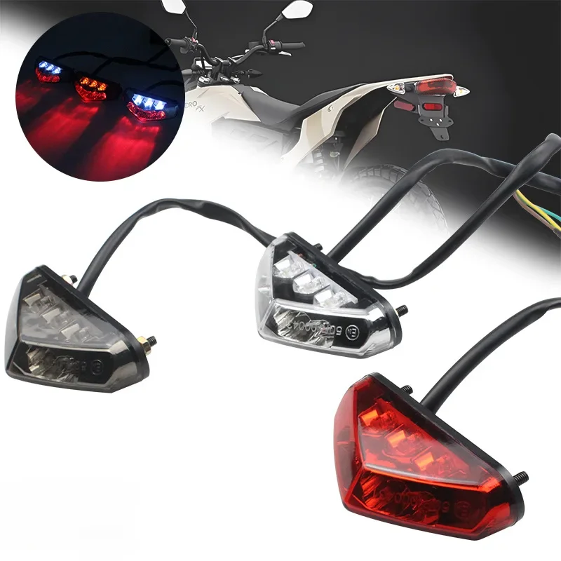 Mini Motorbike LED Tail License Light 12V Rear Brake Lamp For Pit Dirt Bike ATV Chopper Scooter Cruiser Number Plate Taillight