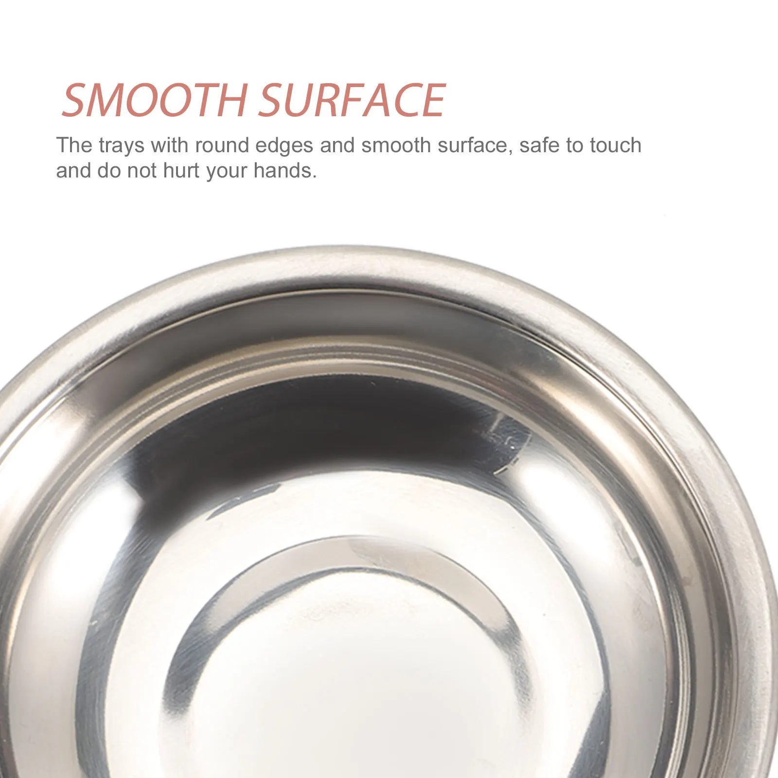 2pcs Carat Scale Pan Stainless Steel Weighing Dish For Jewelry Electronic -Saving Round Edge Tray Measuring Powder