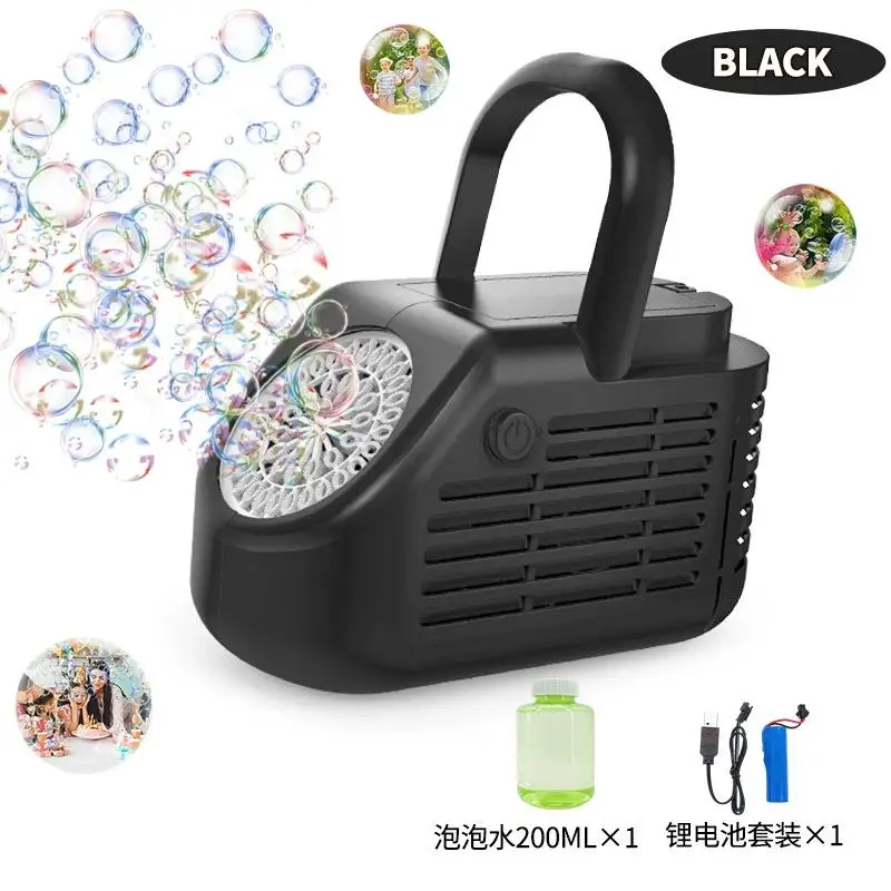 Máquina elétrica portátil de bolhas, 42/20 buracos, brinquedos ao ar livre para festa de casamento, praia, criar surpresas, soprador de bolhas para crianças da família