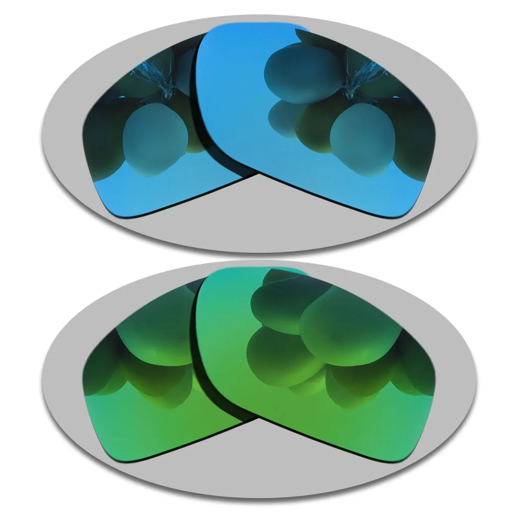 

Sky Blue&Green Lenses Replacement For-Oakley Valve Polarized Sunglasses