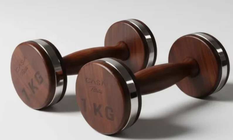 Factory Direct Durable Luxury Walnut-steel Dumbbell for Home Gym Sport