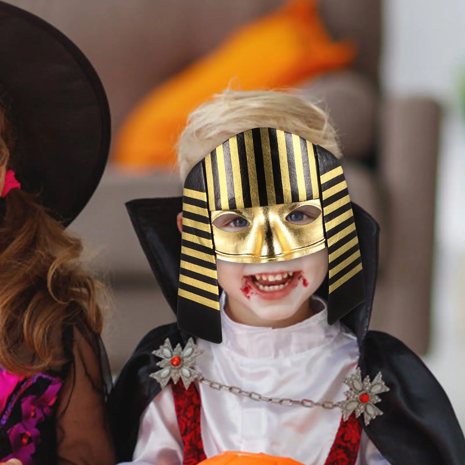 Mask Kids Cosplay Costume Decorative Stage Performing Reusable Party Photo Prop Halloween Egypt Theme Toy