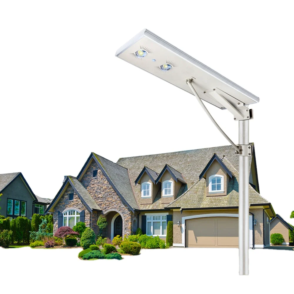 Outdoor Ip65 Ultra Bright ABS Integrated 30 60 100 W Led All In One Solar Street Light