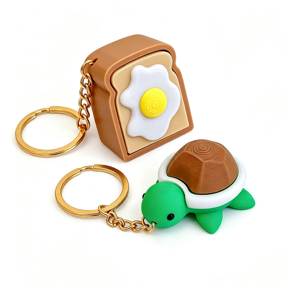 ZAKOL Mini 3D Printed Mushroom Turtle Clicker Keycap Press Decompressor Fingertip Stress Toys Fun Creative Toys Gifts