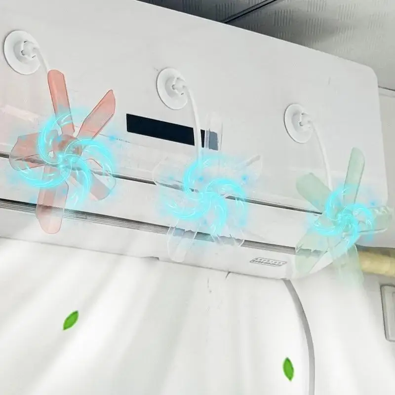 3Pcs Anti-Direct Blowing Wind Deflector Fans Air Conditioner Windshield Baffle Airflow Guide Fan
