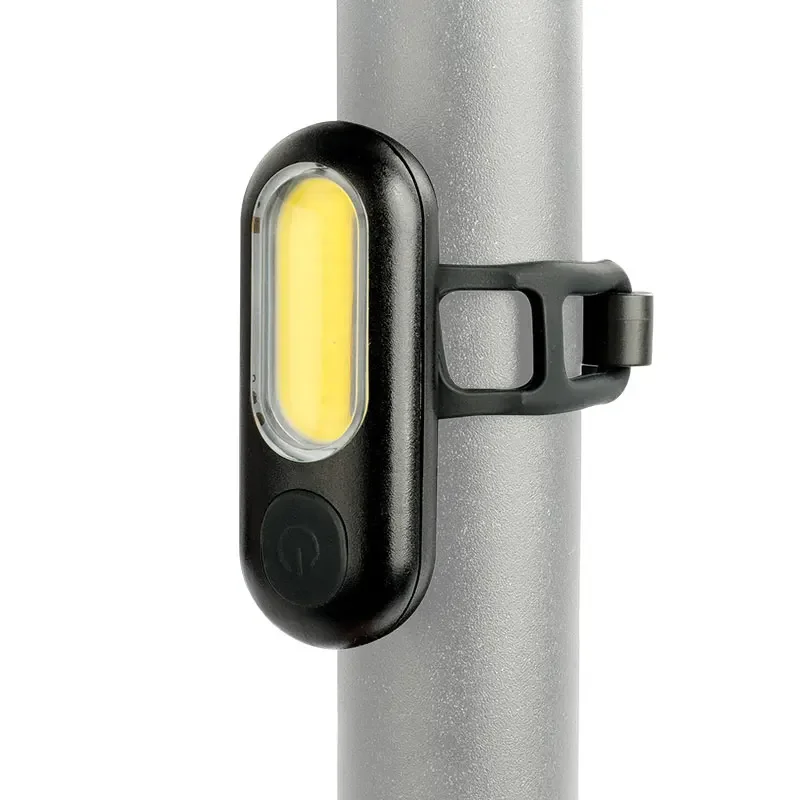 Bicycle 2 Light Colors in 1 Lamp COB LED 5 Modes W/ Mode Memory Rechargeable Internal Li-battery Seatpost and Belt Mount