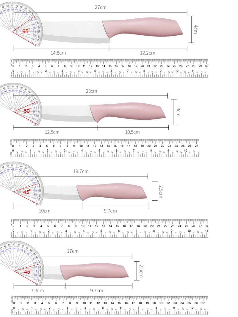 Kitchen Ceramic Knife Set With Sheaths,Super Sharp Rust Proof (6