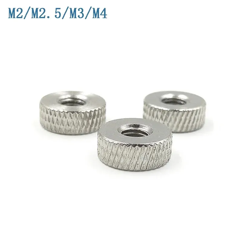 

10PCS M2 M2.5 M3 M4 Nickel Plated Knurled Thumb Screws Nuts Hand Round Nuts Computer Case DIY Water Cooling Head Installation