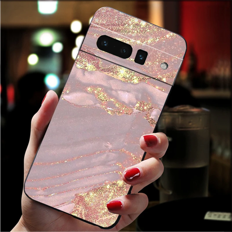Custodia per telefono per Google Pixel 10 9 Pro XL 9A 8 7 6 Pro Pixel 8A 7A 6A Pixel 8 7 6 5 Custodia in oro rosa rosa