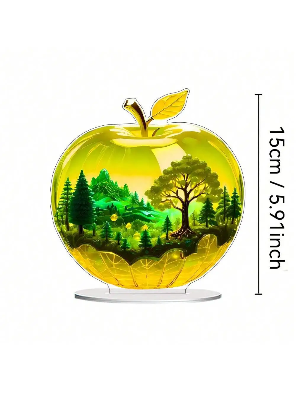 1 Stück Kristall-Apfel Dekorative Desktop-Statue Sammlerstück Heimdekoration Geeignet für Bürodekoration Festliche Dekoration Geschenke – Detail 7