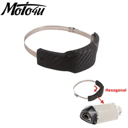 Protector de escape hexagonal Universal para motocicleta, cubierta de lata para Yamaha, Ducati, Kawasaki, 100-140mm