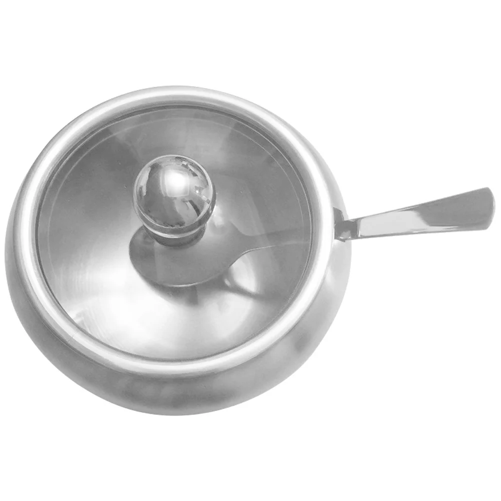

1 set 1 Set Stainless Steel Condiment Jar Sugar Salt Spice Container Seasoning Storage Pot Modern Holder Kitchen Bar Accessory
