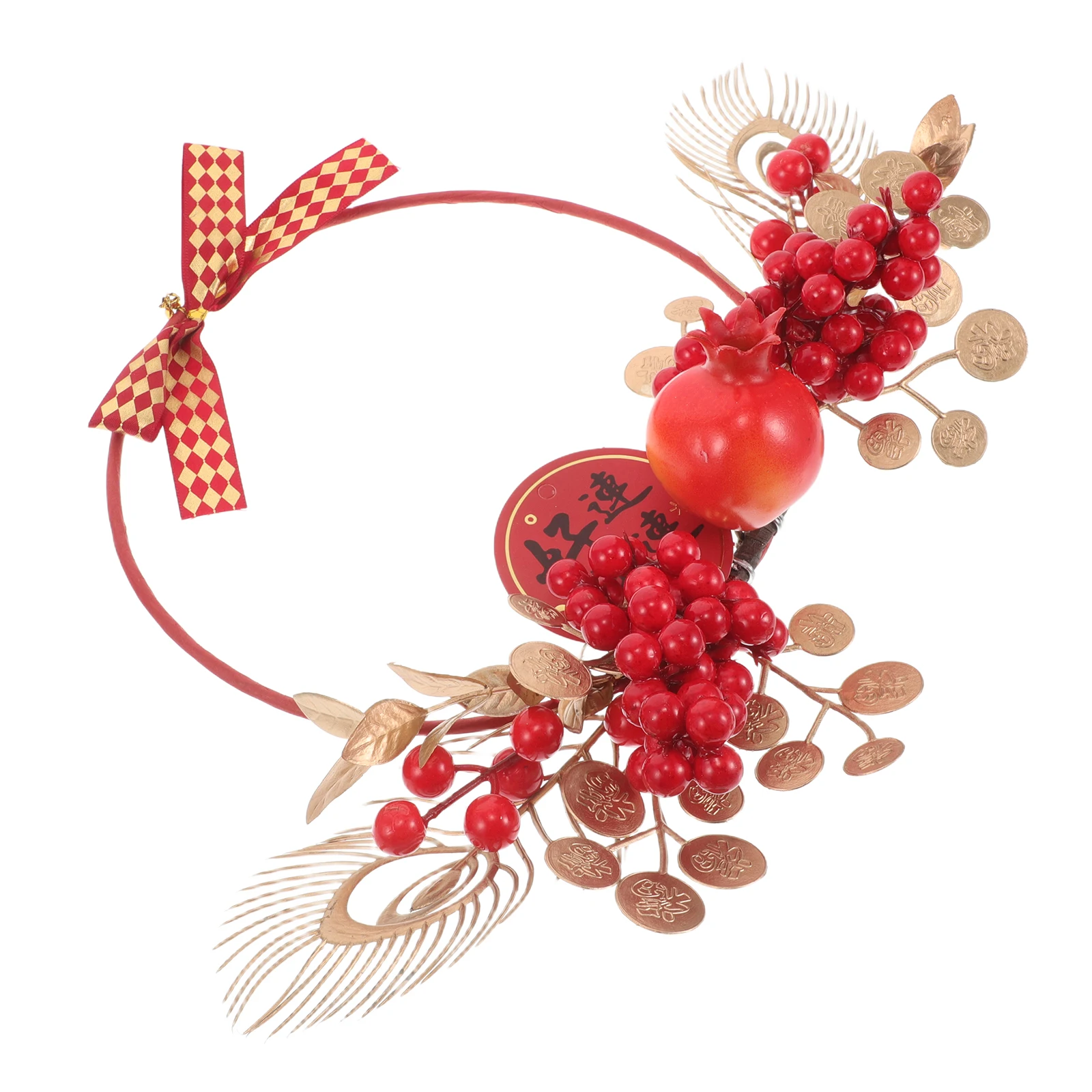 

Simulated Pomegranate Berry Outdoor Warm Wreath nament Front Berry Pomegranate Indoor Flower Outdoor