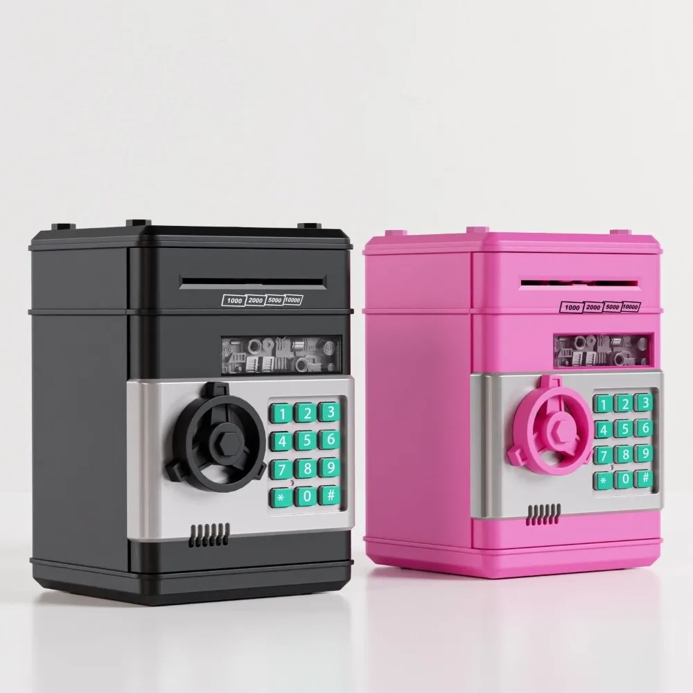 Electronic Lock Electronic Money Safe Box Digital Keypad Password Protection Children Saving Pot Money Storage LED Display