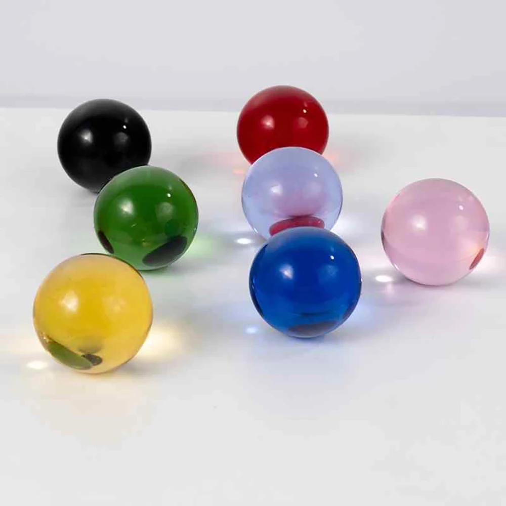 10Pcs Dia 8/12/14/16/18/20mm Solid Color Glass Balls Crystal Ball Transparent Decoration Fish Tank Balls DIY Game Art Pieces