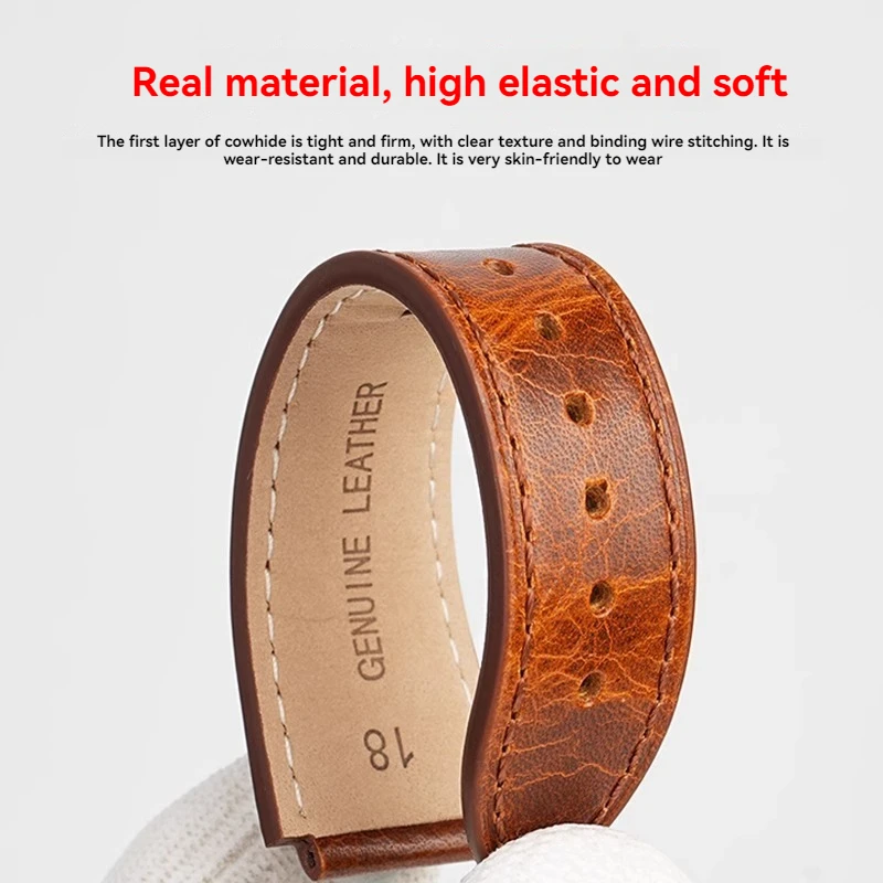 18MM Retro Cowhide Watchband for G-Shock Casio A158 A158W/A168/f91w/AE-1200/A159/A169 AE1300 Series Vintage quick release strap