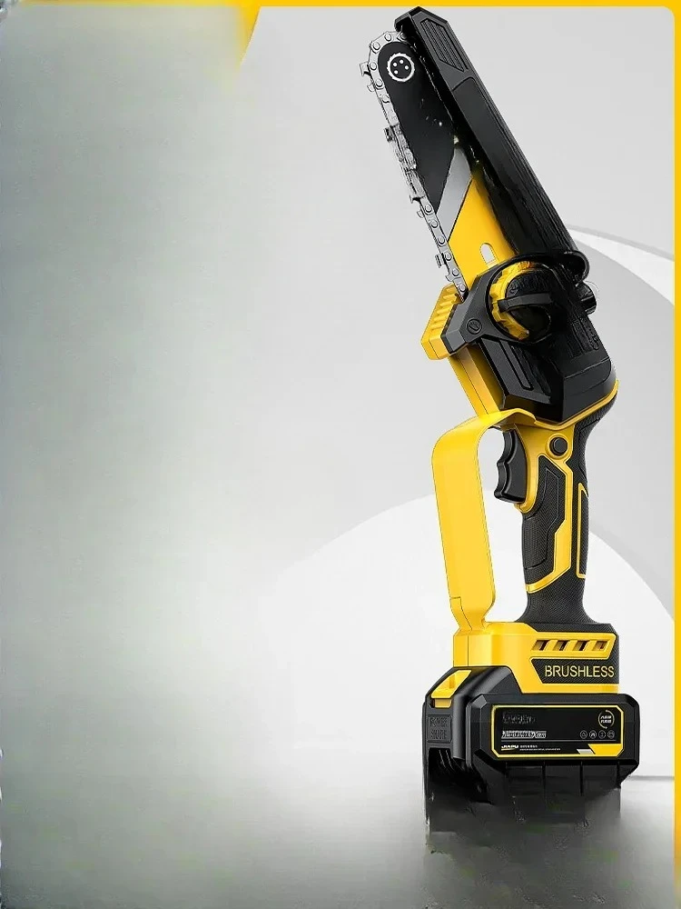 

Chainsaw Household Small Handheld Rechargeable Chainsaw Lithium Battery Large Capacity Saw Tree Artifact