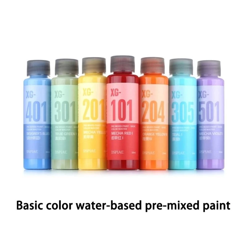

Предварительно смешанная краска Базовый цвет 50 мл Водная краска для распылителя Модель с ручной росписью Красящие пигменты для