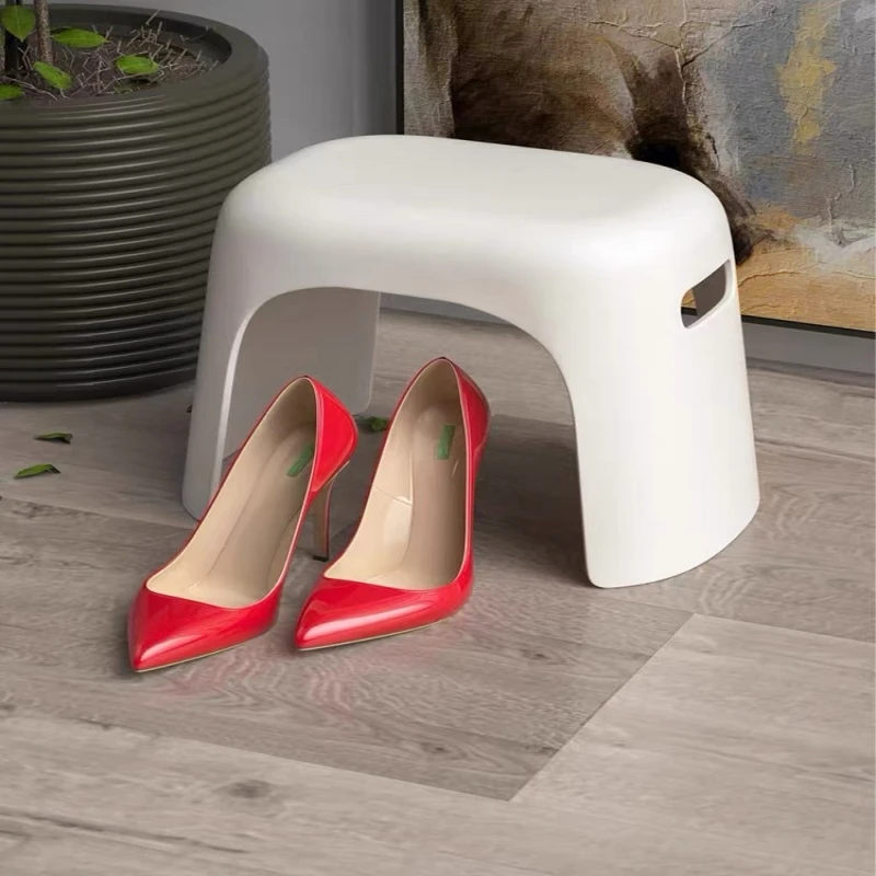 

Low Small Stool Shower Children Portable Plastic Baby Designer Bathroom Chair Space Saving Stackable Tabouret Trendy Furniture