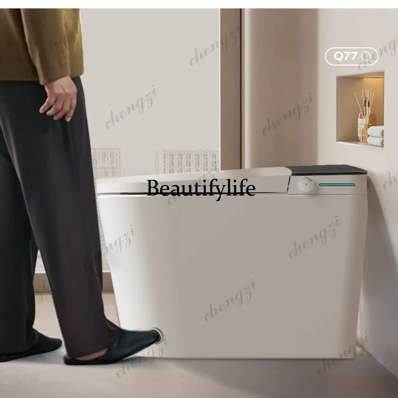 Light smart toilet household bathroom light sound flush integrated toilet with water tank
