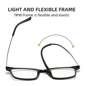 Lunettes de lecture progressives en titane pur pour hommes : lunettes à usage proche et double usage pour ajustement anti-lumière bleue 10 meilleures ventes en titane pur - No 3