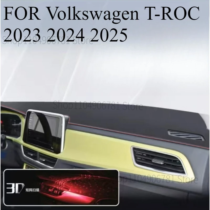

ДЛЯ Volkswagen T-ROC 2023 2024 2025 автомобильный коврик для приборной панели, коврик для приборной панели, козырек от солнца, чехол для приборной панели, аксессуары для ковров