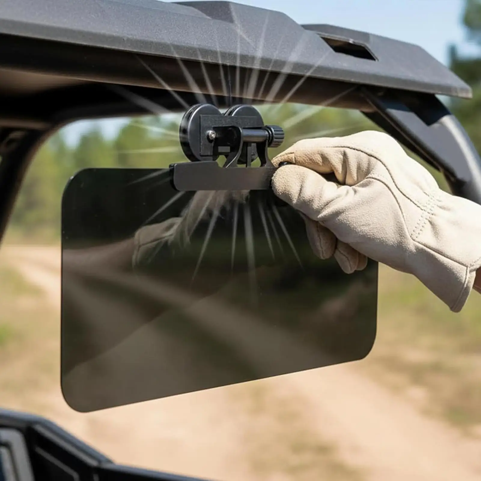 Magnetic Sun Visor with Anti-glare Lens Golf Cart Shade Visor Magnetic Polarized Glare Protection Cover for UTVs and Golf Carts